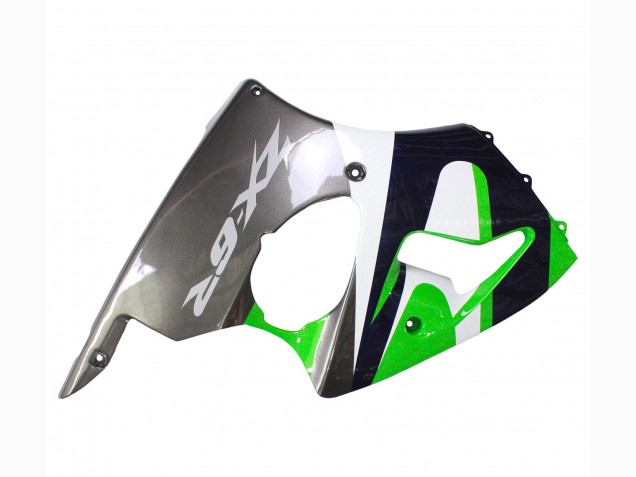 Carenados Moto Kawasaki ZX6R 1998-1999 - Verde Blanco Azul Oscuro Plata