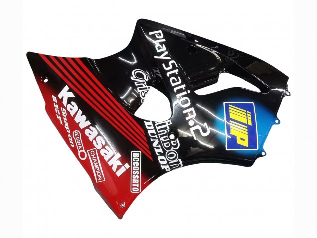 Carenados Moto Kawasaki ZX6R 2000-2002 - Negro Brillante Rojo Azul Rojo PlayStation 2