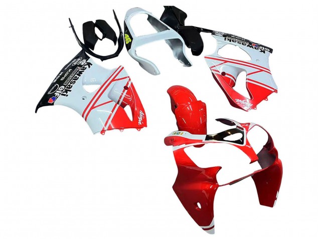 Carenados Moto Kawasaki ZX6R 2000-2002 - Blanco Rojo Negro