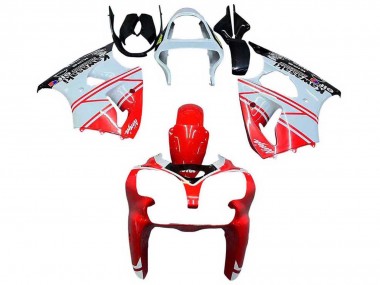 Carenados Moto Kawasaki ZX6R 2000-2002 - Blanco Rojo Negro