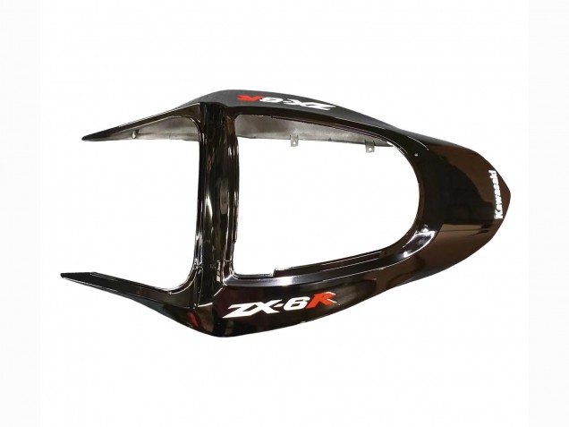 Carenados Moto Kawasaki ZX6R 2003-2004 - Negro Brillante Rojo Llama