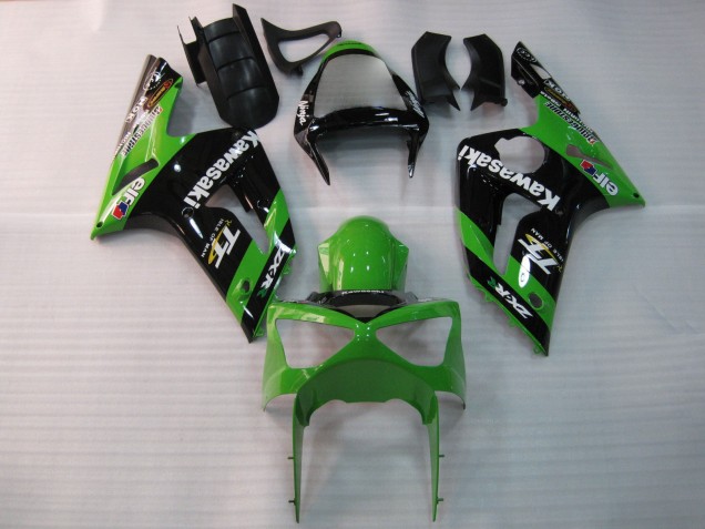 Carenados Moto Kawasaki ZX6R 2003-2004 - Verde Negro Elf Bridgestone