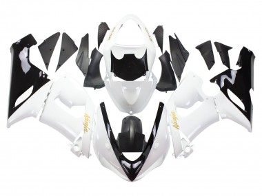 Carenados Moto Kawasaki ZX6R 2005-2006 - Blanco Negro Oro Ninja