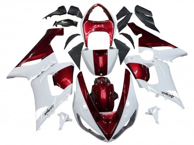 Carenados Moto Kawasaki ZX6R 2005-2006 - Blanco Rojo