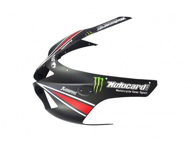 Carenados Moto Kawasaki ZX6R 2007-2008 - Negro Blanco Rojo Blanco Nieve Calcomanía Ninja Elf