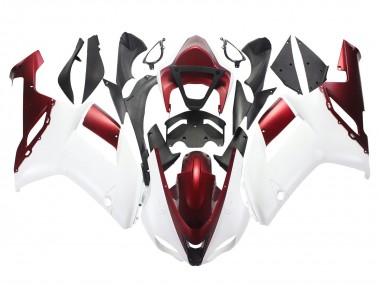 Carenado Moto Kawasaki ZX6R 2007-2008 - Blanco Rojo