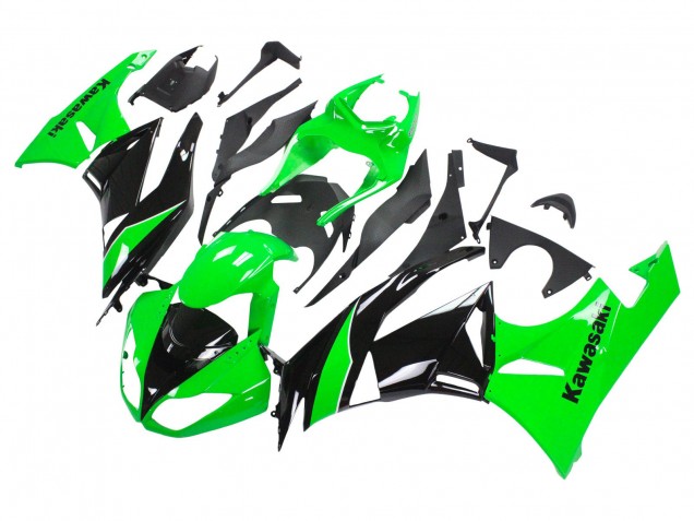Carenados Moto Kawasaki ZX6R 2009-2012 - Verde Negro Brillante