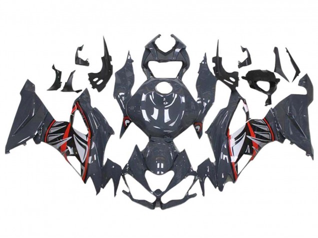 Carenados Moto Kawasaki ZX6R 2019-2022 - Nardo Gris Rojo Blanco Tiburón