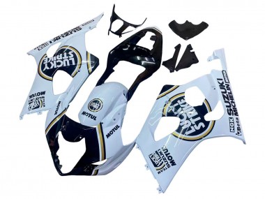 Carenados Moto Suzuki GSXR 1000 2003-2004 - Blanco Negro Oro Motul Lucky Strike