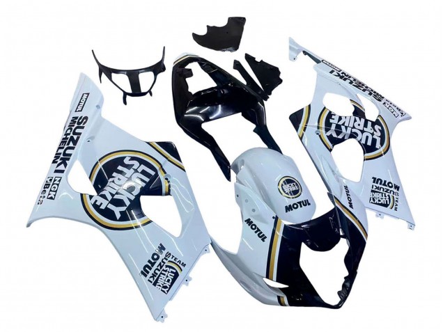 Carenados Moto Suzuki GSXR 1000 2003-2004 - Blanco Negro Oro Motul Lucky Strike