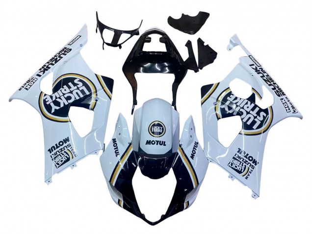 Carenados Moto Suzuki GSXR 1000 2003-2004 - Blanco Negro Oro Motul Lucky Strike