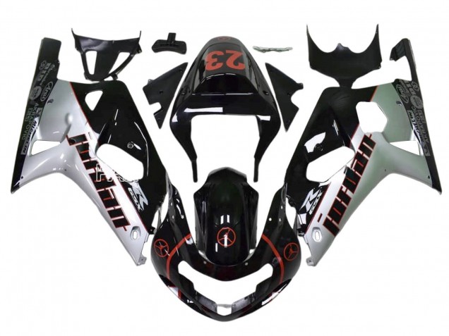 Carenados Moto Suzuki GSXR 1000 2009-2016 - Negro Brillante Blanco Rojo Jordan 23