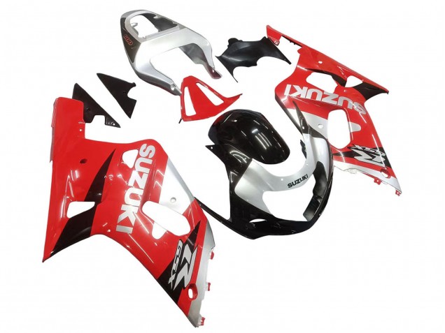 Carenado Moto Suzuki GSXR 600 / GSXR 750 2001-2003 - Rojo Blanco Negro Brillante