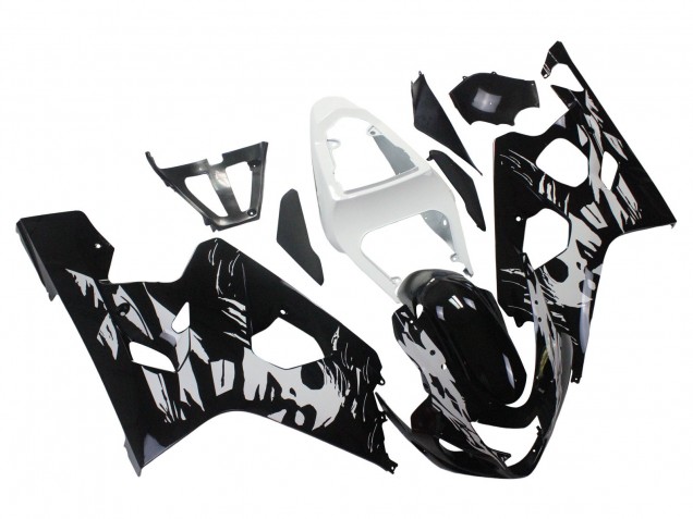 Carenado Moto Suzuki GSXR 600 / GSXR 750 2004-2005 - Blanco Negro