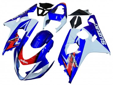 Carenado Moto Suzuki GSXR 600 / GSXR 750 2004-2005 - Blanco Azul Rojo