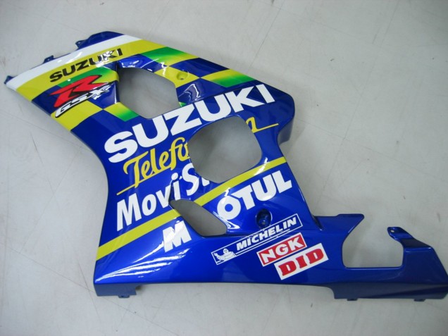 Carenados Moto Suzuki GSXR 600 / GSXR 750 2004-2005 - Azul Blanco Amarillo Verde Telefumica Motul MoviStar