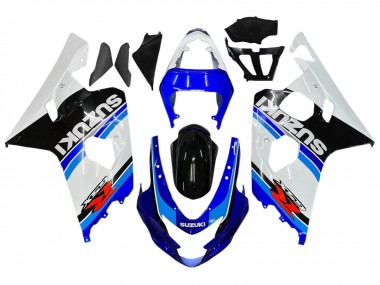 Carenado Moto Suzuki GSXR 600 / GSXR 750 2004-2005 - Blanco Azul Negro Rojo