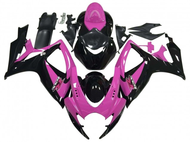 Carenado Moto Suzuki GSXR 600 / GSXR 750 2006-2007 - Rosa Negro Brillante