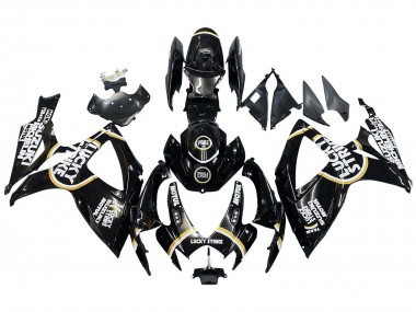 Carenados Moto Suzuki GSXR 600 / GSXR 750 2006-2007 - Negro Brillante Blanco Motul Lucky Strike