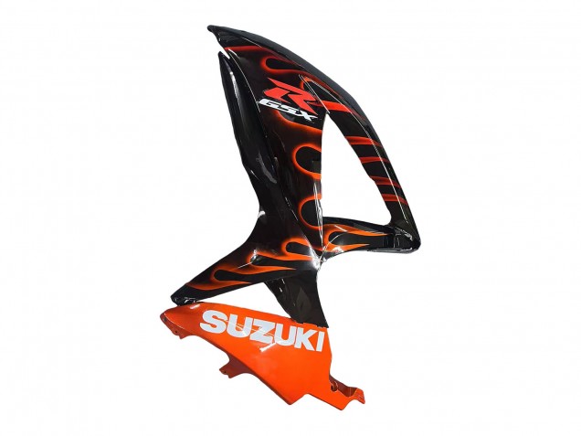 Carenados Moto Suzuki GSXR 600 / GSXR 750 2008-2010 - Negro Brillante Naranja Llama