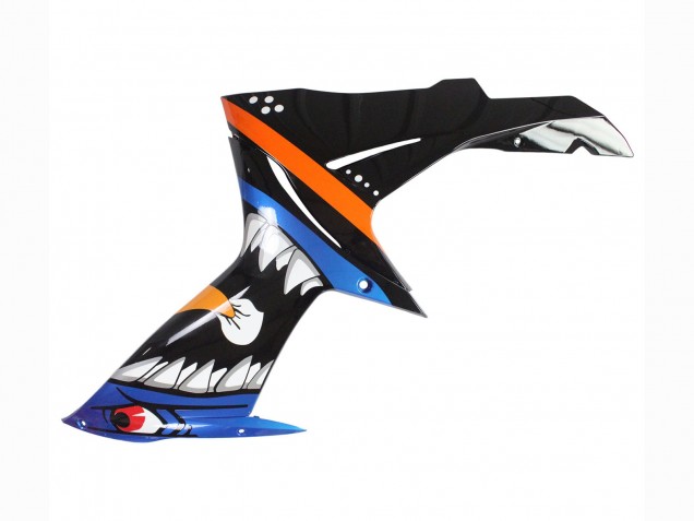 Carenados Moto Suzuki GSXR 600 / GSXR 750 2011-2024 - Azul Claro Naranja Negro Blanco Tiburón 46