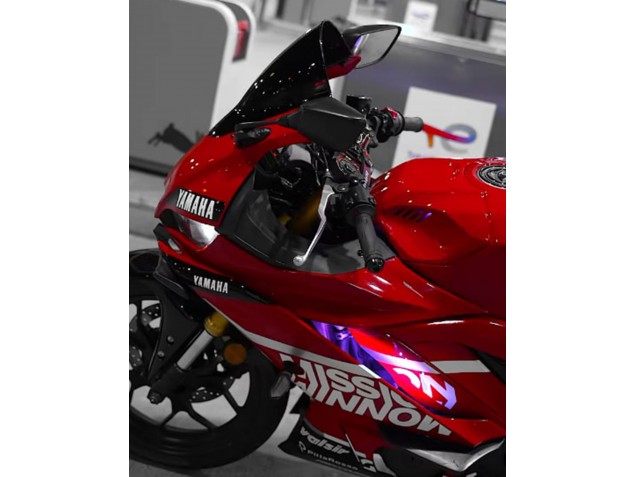 Carenados Moto Yamaha YZF R3/R25 2019-2021 - Rojo Oscuro Blanco Plata Negro Valsir