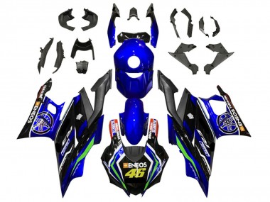 Carenados Moto Yamaha YZF R3/R25 2019-2021 - Azul Blanco Verde Negro ENEOS 46