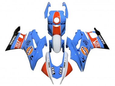 Carenados Moto Yamaha YZF R3/R25 2019-2021 - Azul Blanco Naranja Negro Gulf