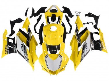 Carenados Moto Yamaha YZF R3/R25 2019-2021 - Amarillo Blanco Negro Raya