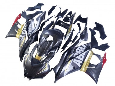 Carenados Moto Yamaha YZF R3/R25 2022-2024 - Negro FibraCarbono Estilo Oro Rojo ABBOT