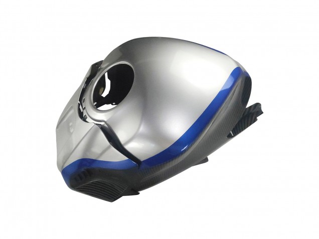 Carenados Moto Yamaha YZF R3/R25 2022-2024 - Negro FibraCarbono Estilo Plata Azul