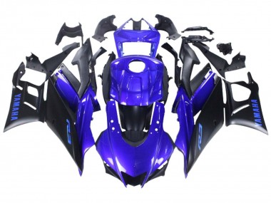 Carenado Moto Yamaha YZF R3/R25 2022-2024 - Azul Negro Mate