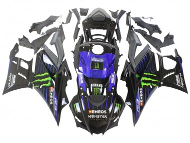 Carenados Moto Yamaha YZF R3/R25 2022-2024 - Azul Verde Negro Monstruo Yamalube ENEOS