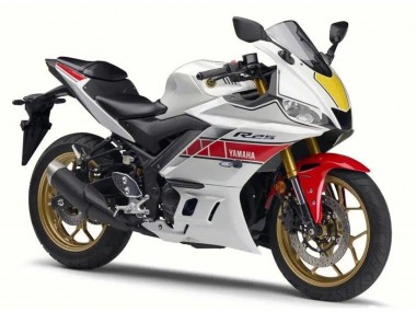 Carenado Moto Yamaha YZF R3/R25 2022-2024 - Blanco Rojo Negro