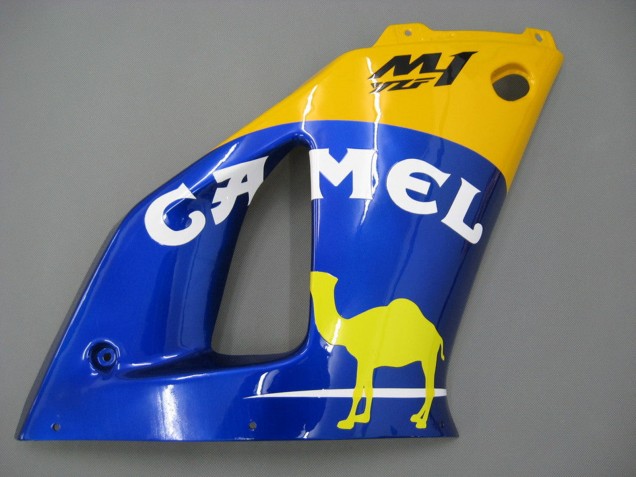 Carenados Moto Yamaha YZF 1000 R1 2000-2001 - Blanco Amarillo Azul Motul Camello