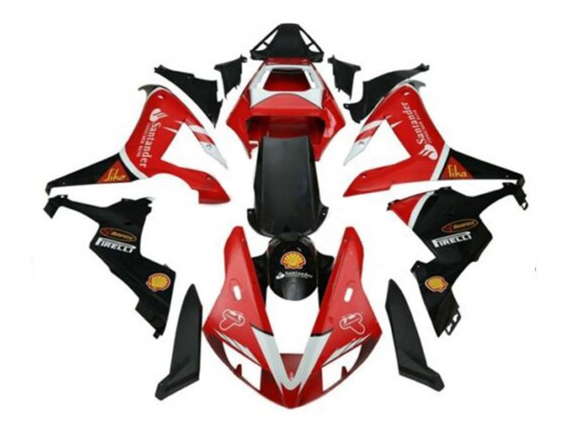 Carenados Moto Yamaha YZF 1000 R1 2002-2003 - Rojo Plata Negro Santander