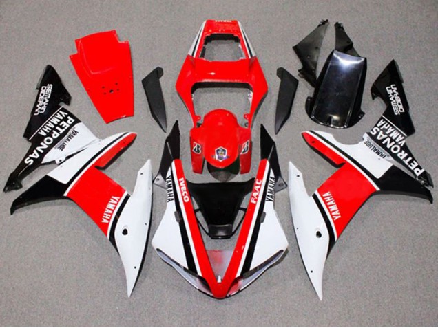 Carenados Moto Yamaha YZF 1000 R1 2002-2003 - Blanco Rojo Negro Yamalube Petronas