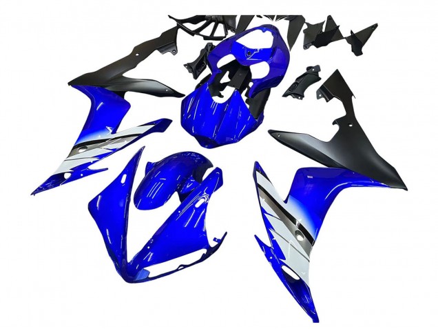 Carenados Moto Yamaha YZF 1000 R1 2004-2006 - Azul Blanco Negro Mate