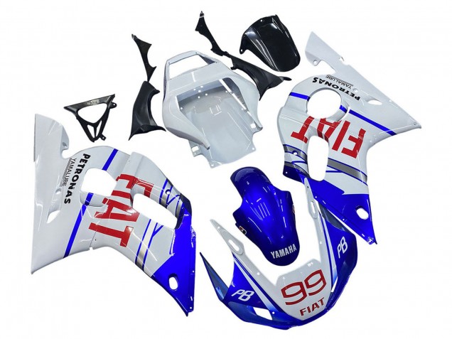 Carenados Moto Yamaha YZF 600 R6 1998-2002 - Blanco Azul Rojo Fiat 99