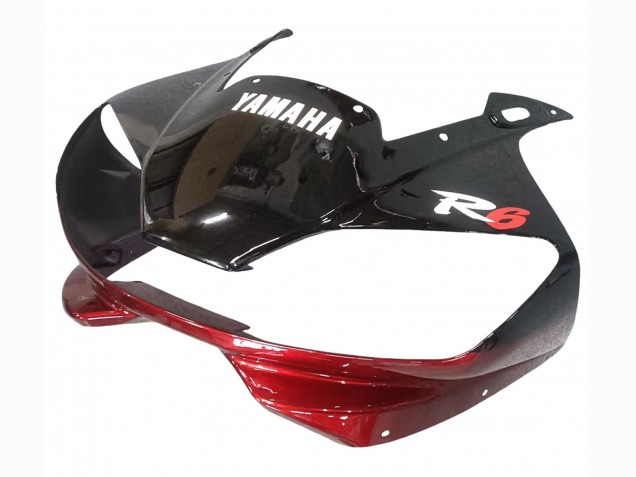 Carenados Moto Yamaha YZF 600 R6 1998-2002 - Rojo Blanco Negro Brillante