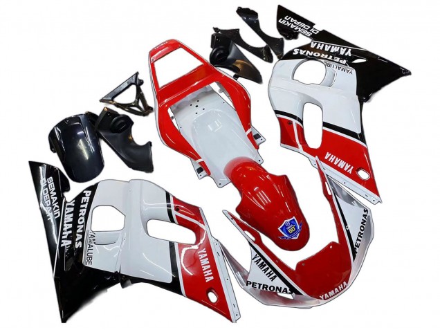 Carenados Moto Yamaha YZF 600 R6 1998-2002 - Blanco Rojo Negro Petronas Yamalube 50th