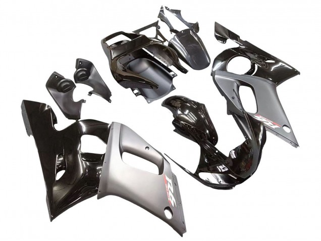 Carenados Moto Yamaha YZF 600 R6 1998-2002 - Plata Negro Brillante