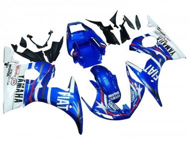 Carenados Moto Yamaha YZF R6S 2006-2009 - Blanco Azul Fiat Motul Kastinee