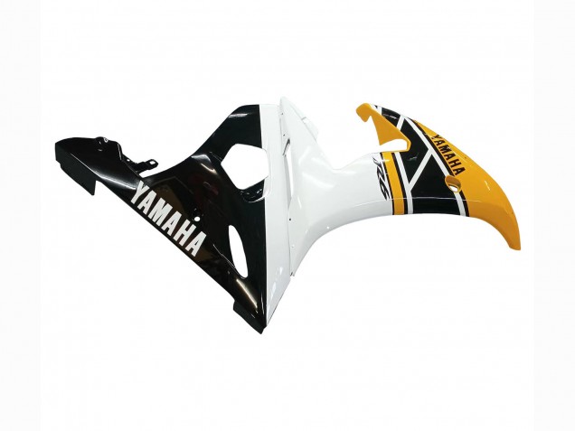 Carenados Moto Yamaha YZF R6S 2006-2009 - Amarillo Blanco Negro Brillante