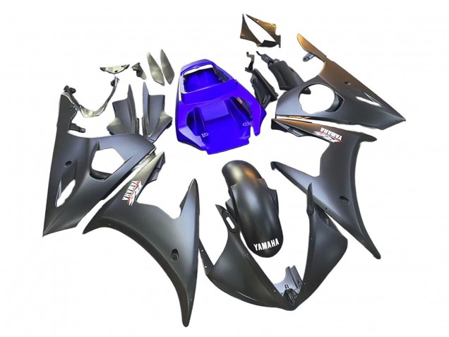 Carenados Moto Yamaha YZF R6S 2006-2009 - Azul Negro Mate
