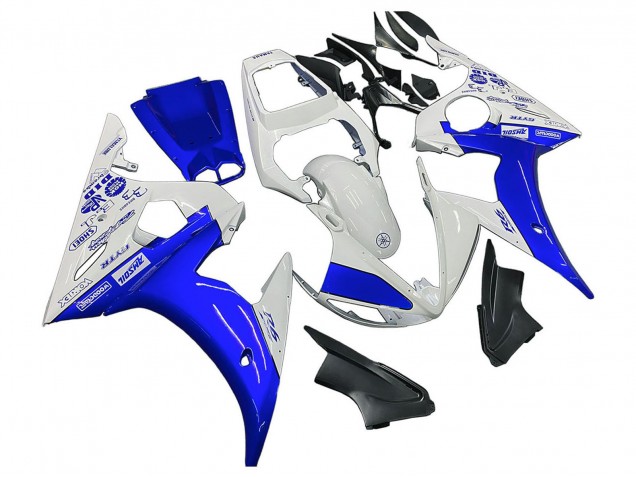 Carenados Moto Yamaha YZF R6S 2006-2009 - Blanco Azul GYTR