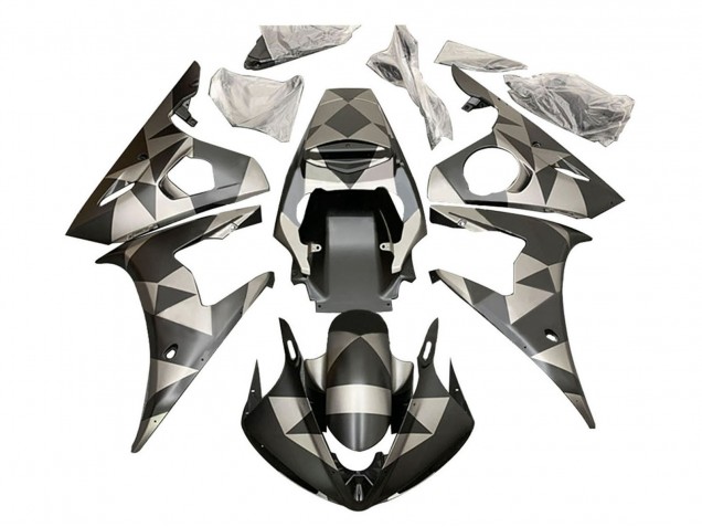 Carenados Moto Yamaha YZF R6S 2006-2009 - Negro Rojo Geométrico