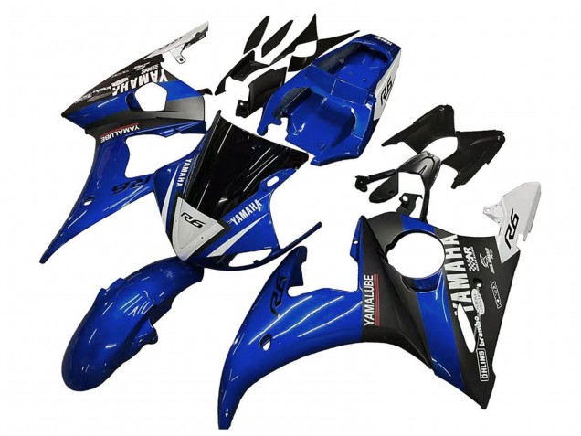 Carenados Moto Yamaha YZF 600 R6 2005 - Azul Blanco Negro Yamalube