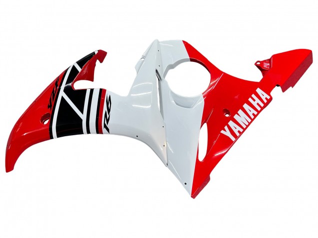 Carenados Moto Yamaha YZF 600 R6 2005 - Blanco Rojo Negro Brillante