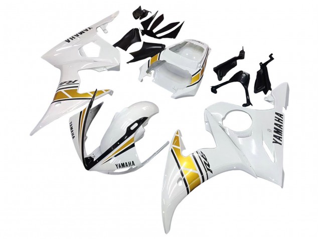 Carenados Moto Yamaha YZF 600 R6 2005 - Blanco Oro Negro